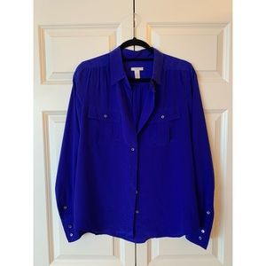 JCrew Silk Button Down